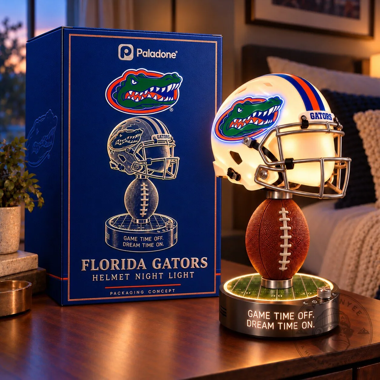Florida Gators Football Helmet Night Light Table Lamp 6 Florida Gators Football Helmet Night Light Table Lamp