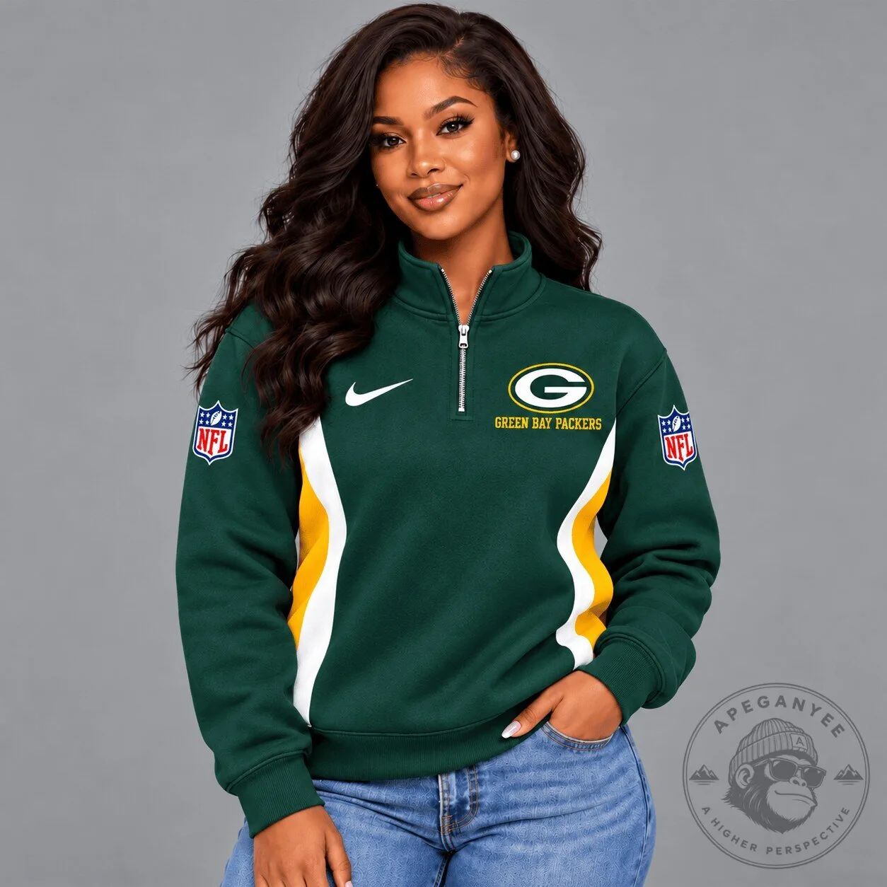 Green Bay Packers National Football League Quarter-Zip Sweatshirt