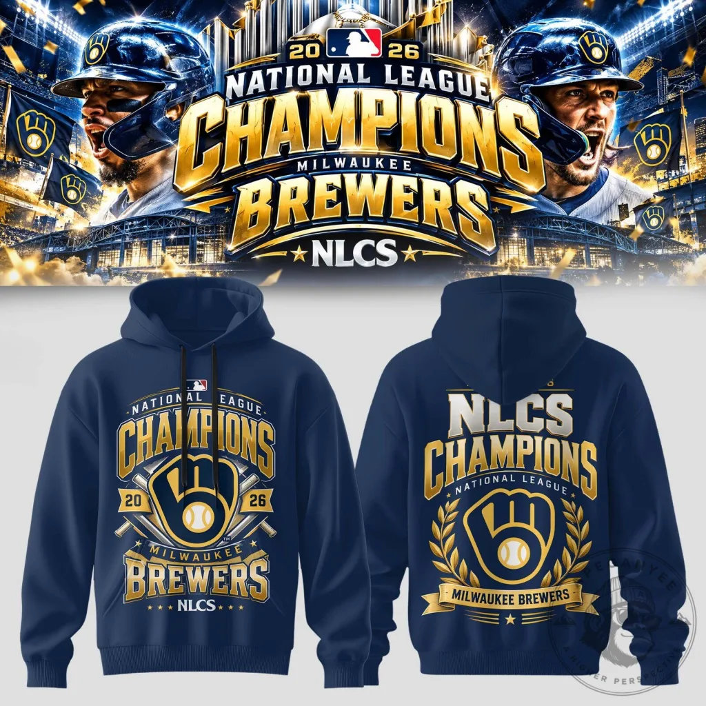 Milwaukee Brewers National League Champions 2026 Baseball Playoff Hoodie Milwaukee Brewers National League Champions 2026 Baseball Playoff Hoodie