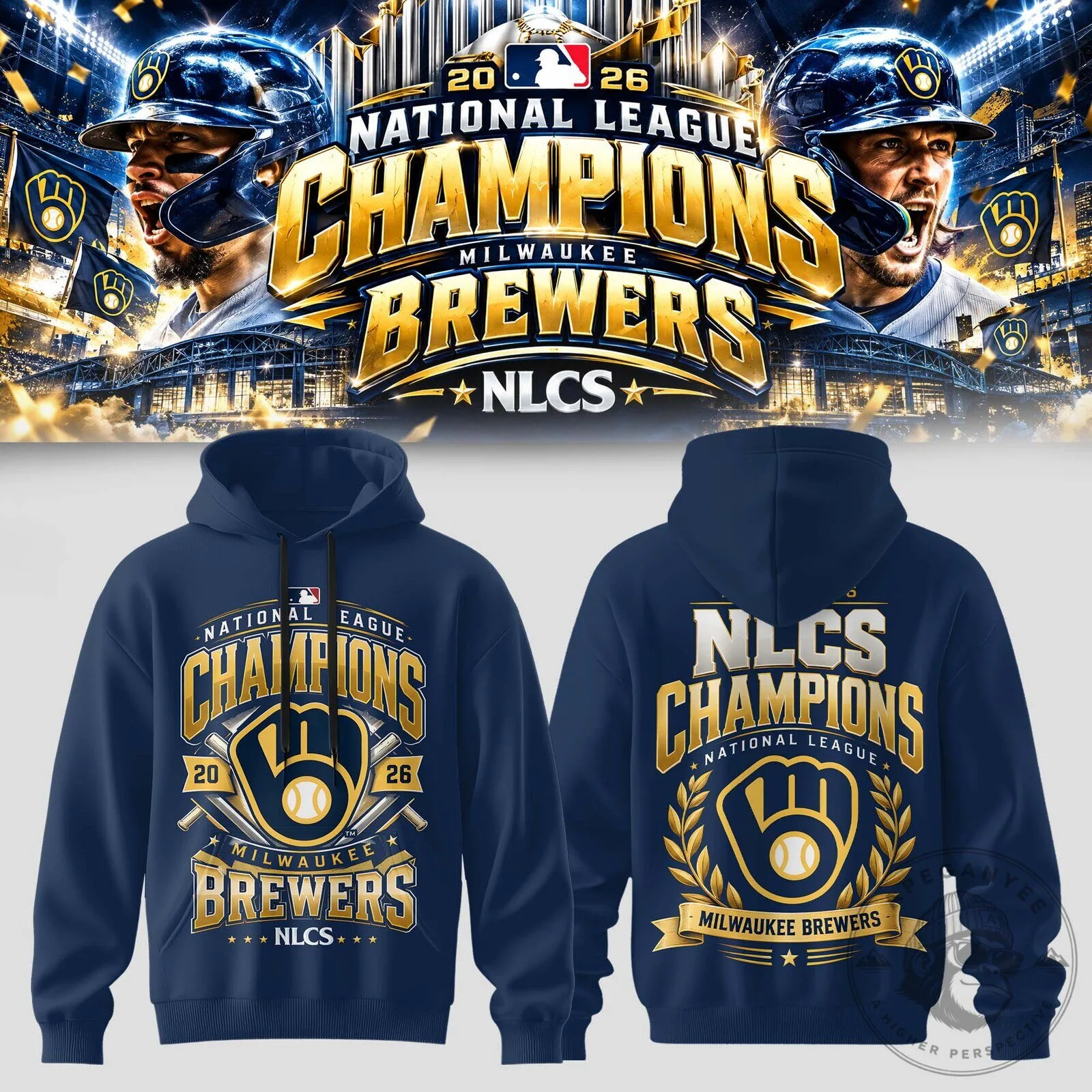 Milwaukee Brewers National League Champions 2026 Baseball Playoff Hoodie