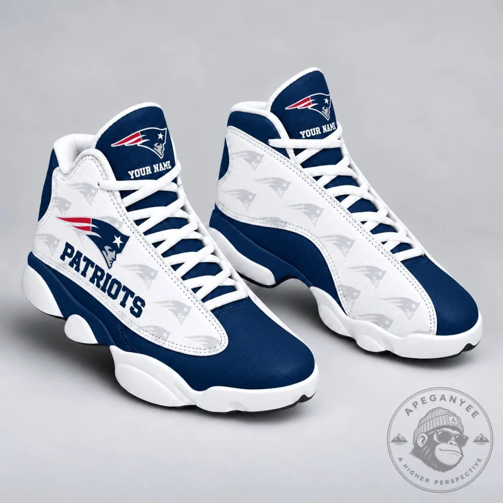 New England Patriots Personalized High Top Sneakers for Football Fans New England Patriots Personalized High Top Sneakers for Football Fans
