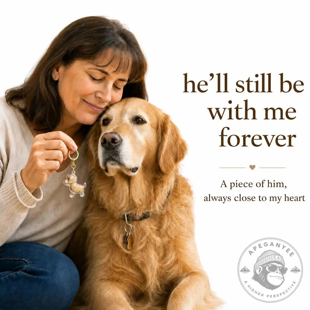 Pet Memorial Dog Charm Keychain