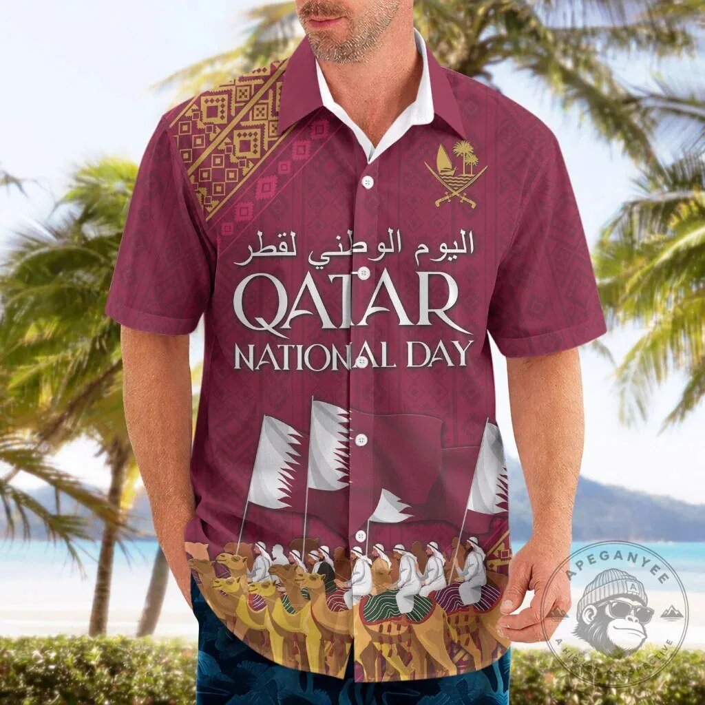 Qatar National Day Celebration Arabian Peninsula Camel Parade Hawaiian Shirt 10 Qatar National Day Celebration Arabian Peninsula Camel Parade Hawaiian Shirt
