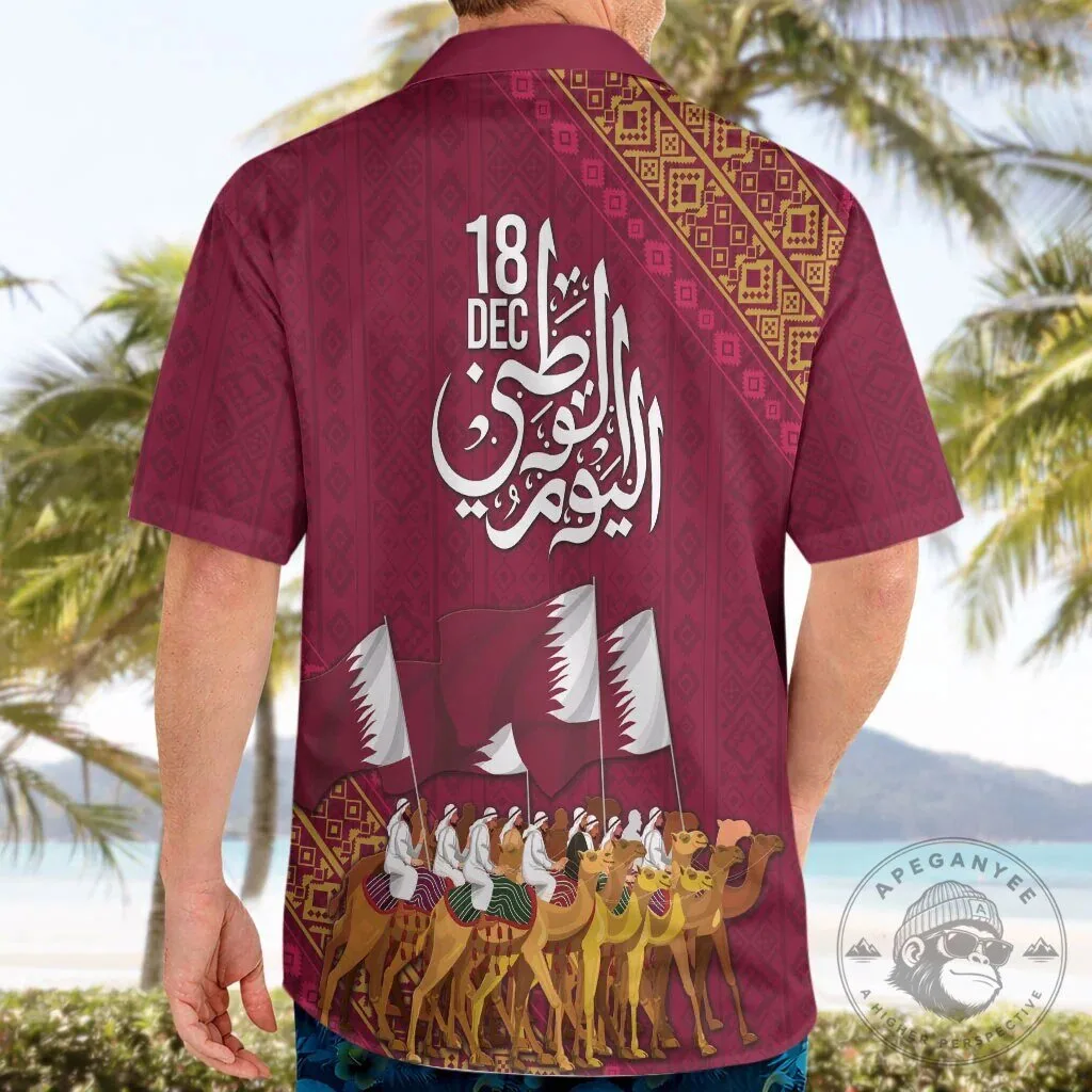 Qatar National Day Celebration Arabian Peninsula Camel Parade Hawaiian Shirt 11 Qatar National Day Celebration Arabian Peninsula Camel Parade Hawaiian Shirt