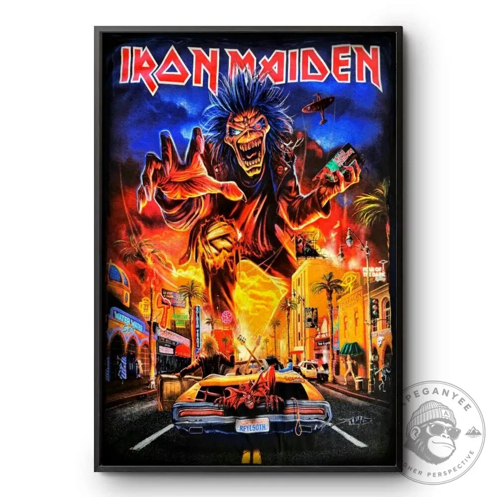 Iron Maiden Run For Your Lives World Tour 2026 Los Angeles Concert Poster