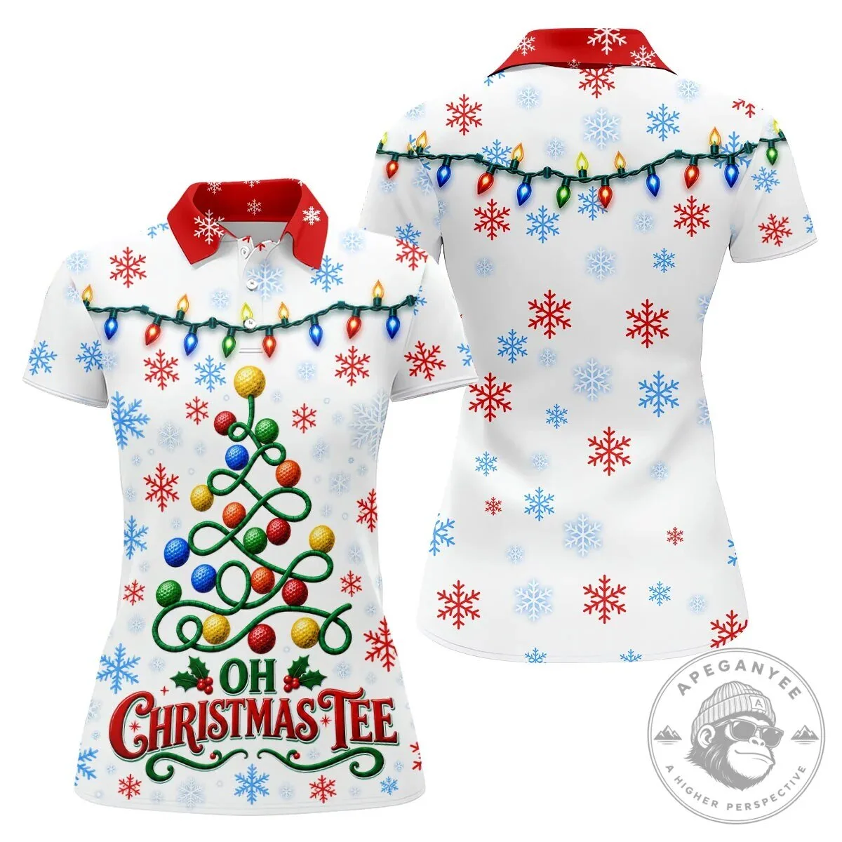 Christmas Golf Ball Tree Women's Sleeveless Polo Shirt 20 Christmas Golf Ball Tree Women