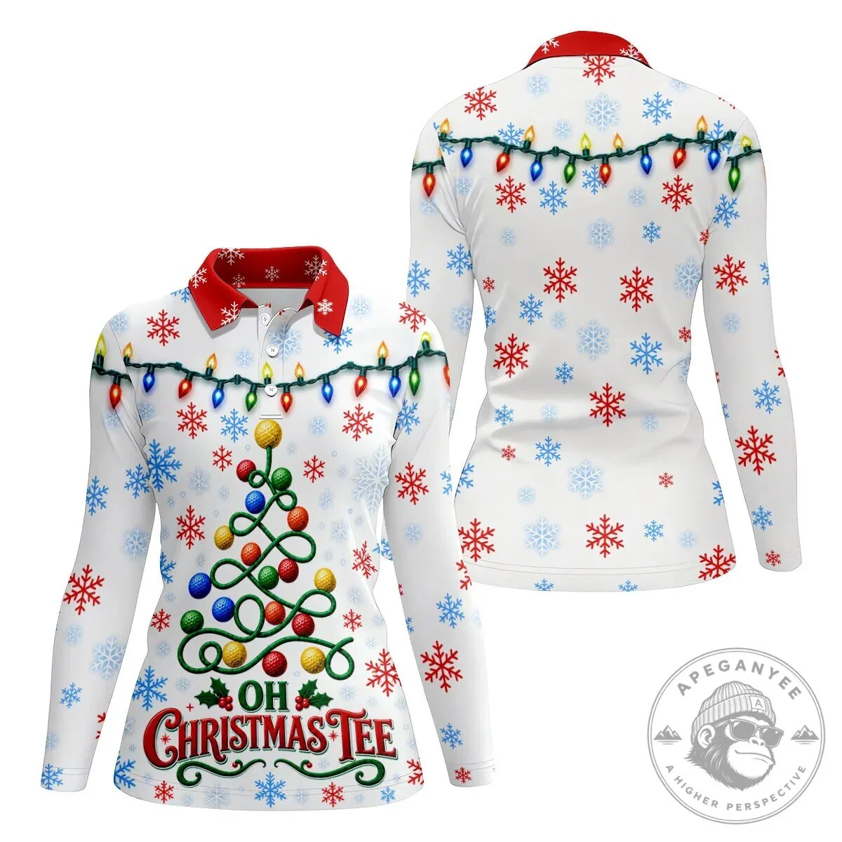 Christmas Golf Ball Tree Women's Sleeveless Polo Shirt 22 Christmas Golf Ball Tree Women