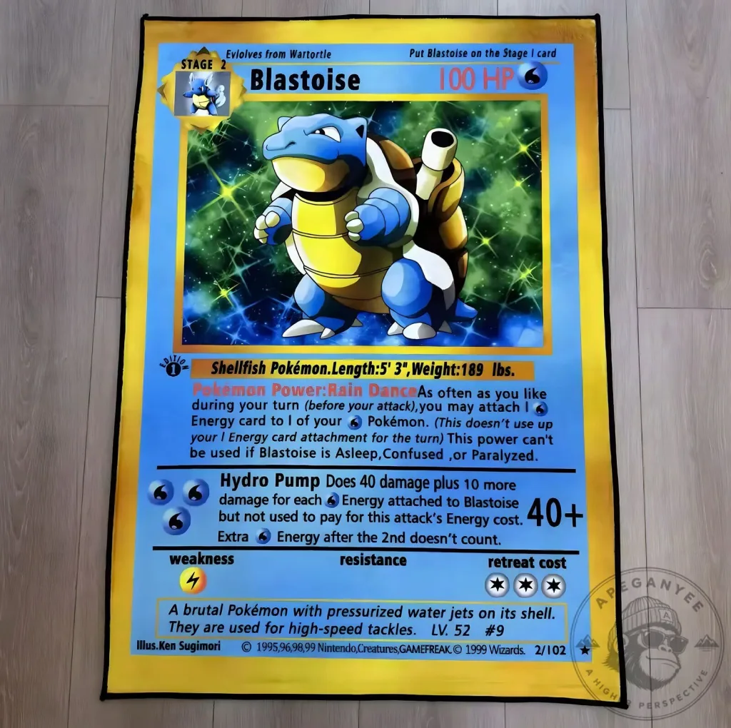 Blastoise Pokémon Trading Card Game Jumbo Wall Art Tapestry Blastoise Pokémon Trading Card Game Jumbo Wall Art Tapestry