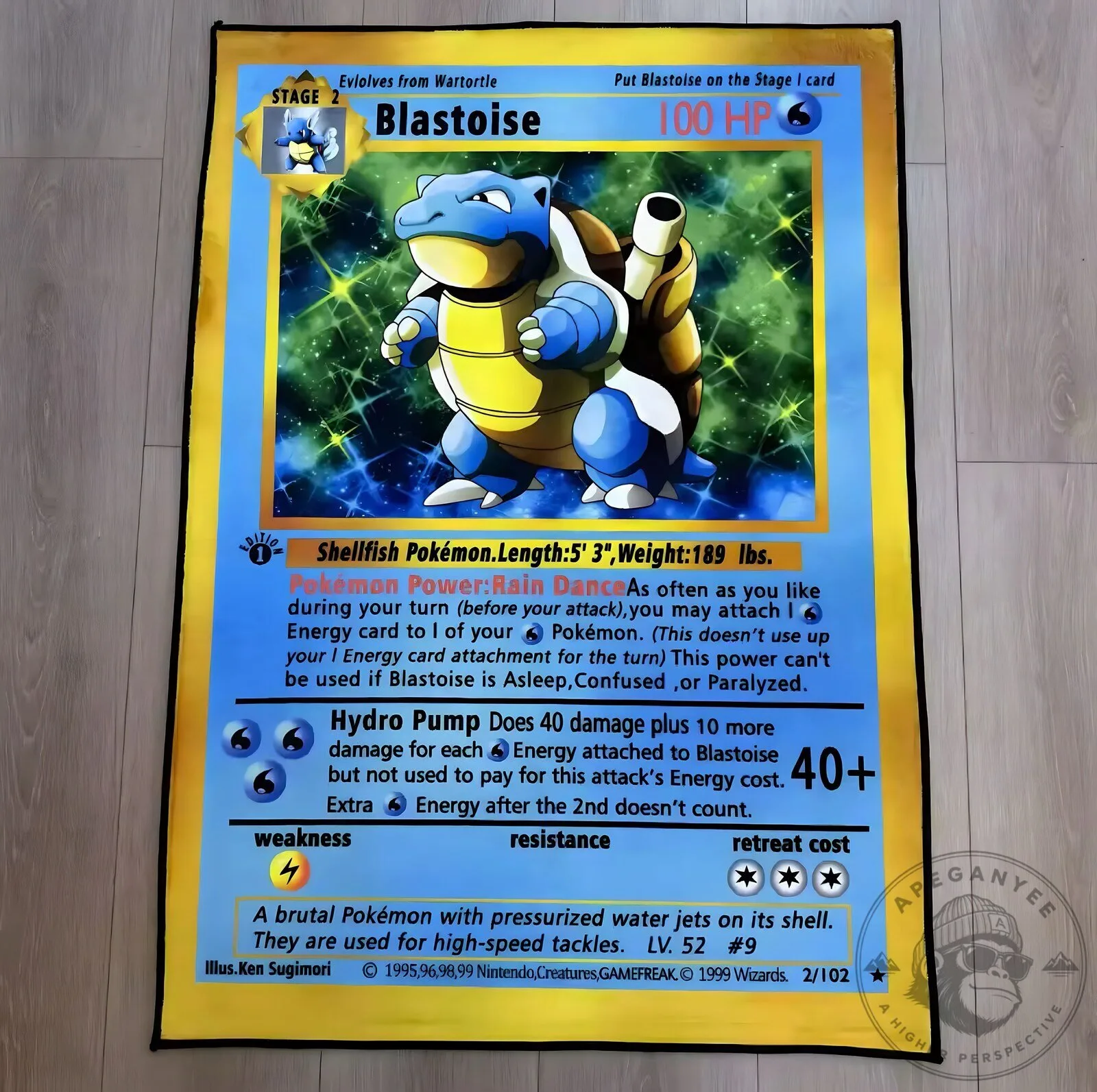 Blastoise Pokémon Trading Card Game Jumbo Wall Art Tapestry 3 Blastoise Pokémon Trading Card Game Jumbo Wall Art Tapestry